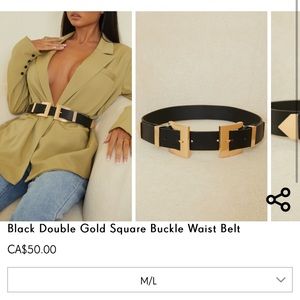 Pretty little thing double buckle belt size large